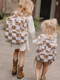 Backpack Chequered Brown