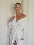 Bathrobe Teddy Off-white Long