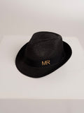 Sombrero de paja de lujo Infantil Negro Con cinta Negra