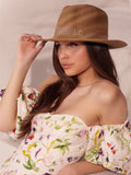 Strohoed Deluxe Bruin Met Beige Band