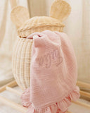 Tissu hydrophile à volants Small Vieux Rose