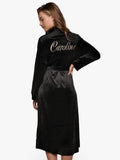 Kimono Samt Schwarz