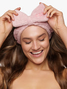 Headband Bow Powder Pink