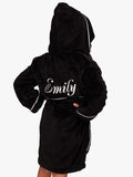 Badjas Hooded Black Kids