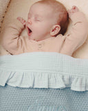 Manta de Punto Azul Claro