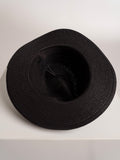 Strohhut Deluxe Schwarz Mit Beigem Band