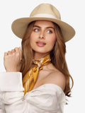 Straw Hat Deluxe Cream With White Strap