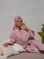 Waffle Robe Powder Pink