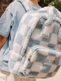Mochila Grande Cuadros Azul