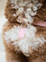 Harnais en cuir rose pour chien