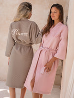 Waffle Robe Powder Pink