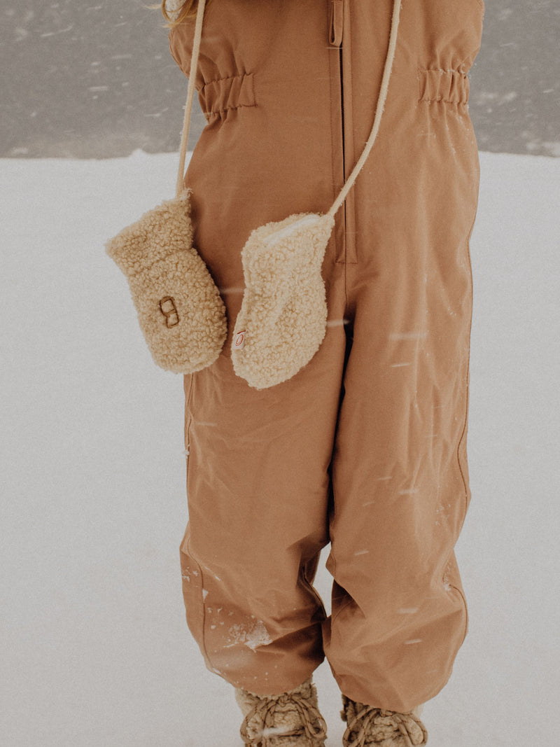 Teddy Mittens Small Beige