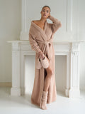 Bathrobe Teddy Beige Long