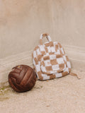 Backpack Chequered Brown
