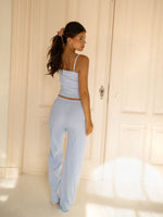Pyjama Baumwolle Lang Blau