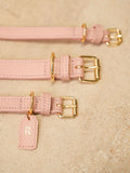 Hundehalsband Leder Rosa