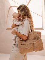 Wickeltasche Teddy Beige