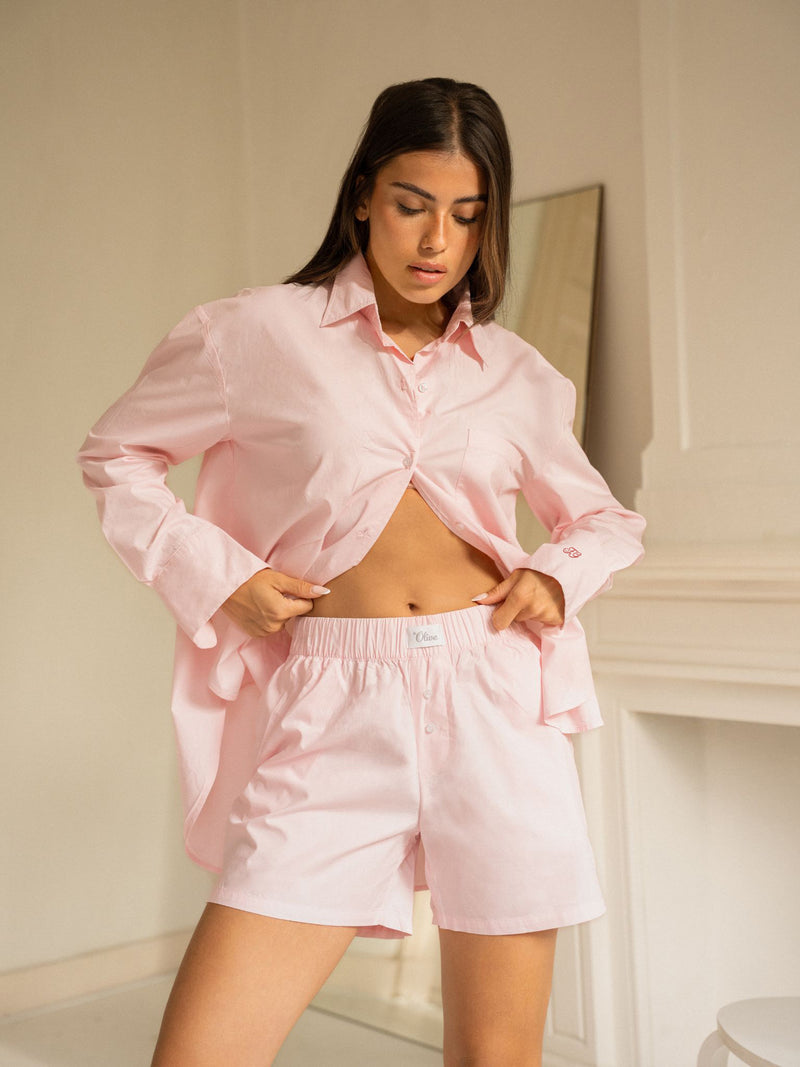 Pyjama Boyfriend rose clair