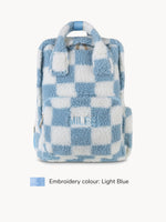 Mochila Grande Cuadros Azul