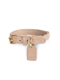 Cat Collar Leather Beige