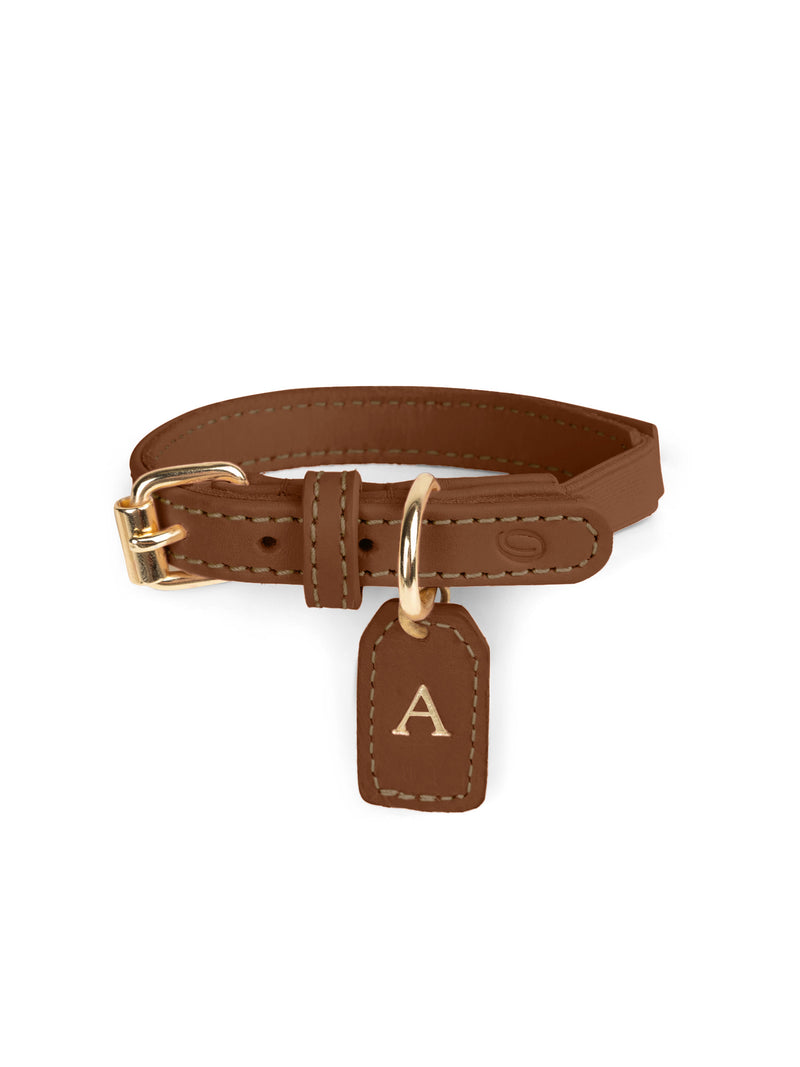 Katzenhalsband Leder braun