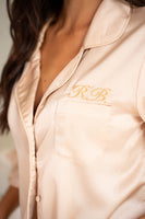 Pijama Volantes Crema