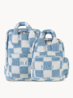 Mochila Grande Cuadros Azul