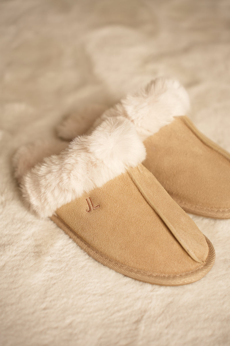 Pantufla de Ante Beige