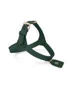 Dog Harness Leather Green