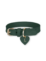 Dog Collar Leather Green