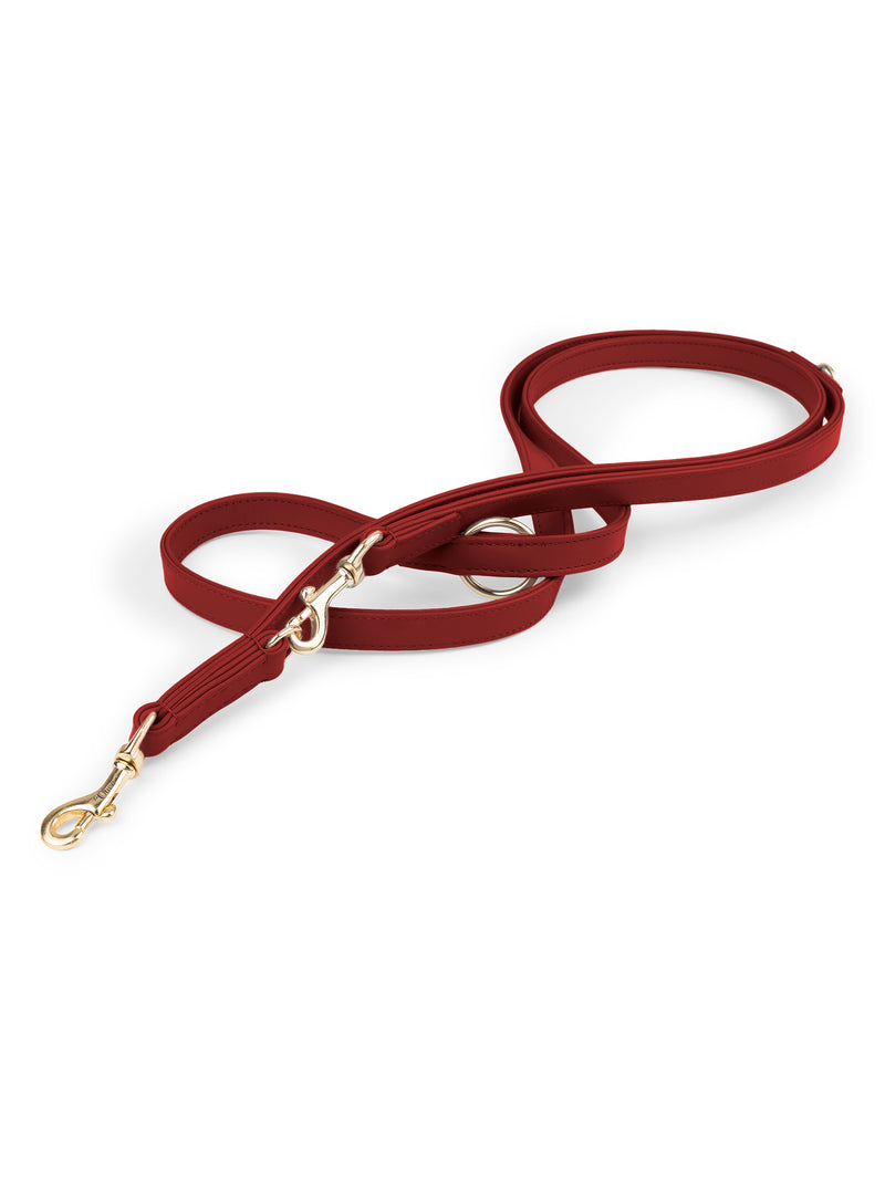 Hands-free Hondenriem Leer Rood