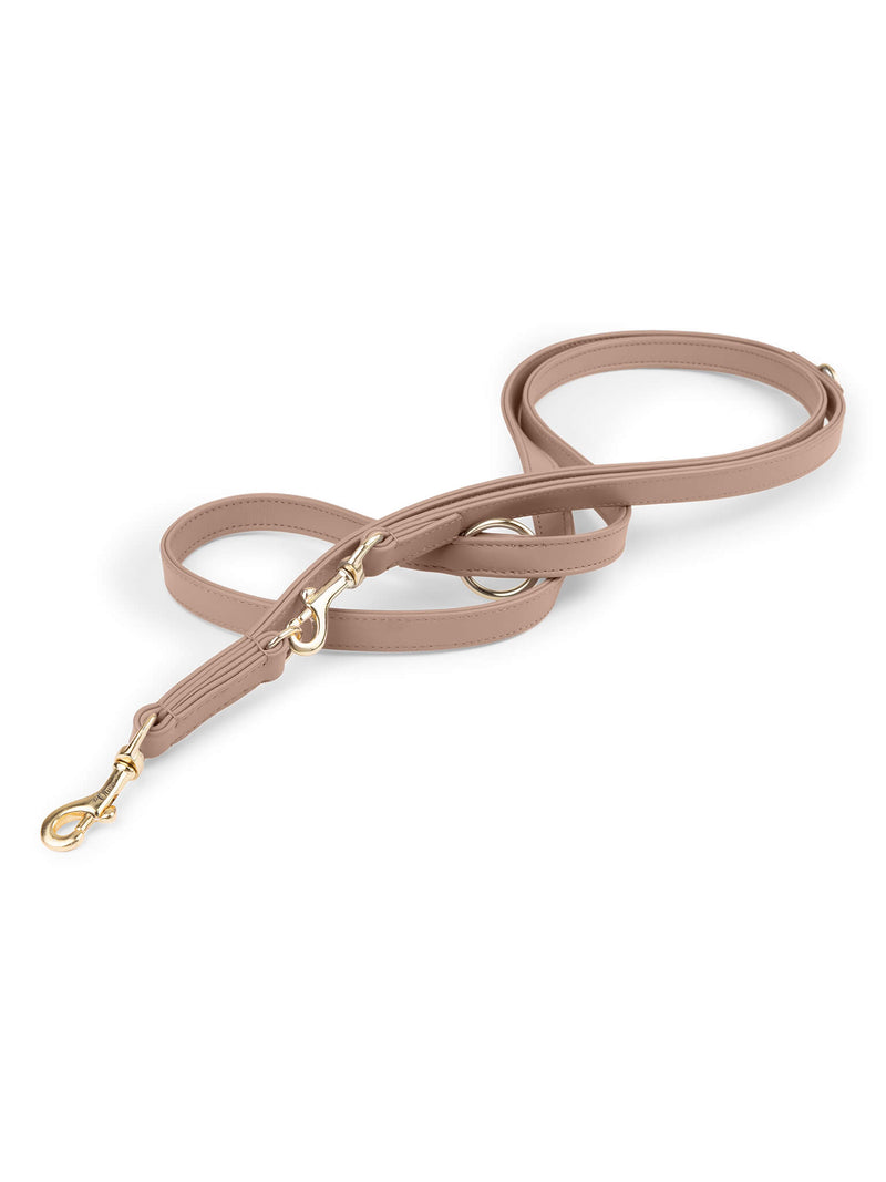 Correa para perros manos libres de cuero beige