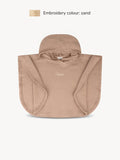 Musselin-Poncho Taupe