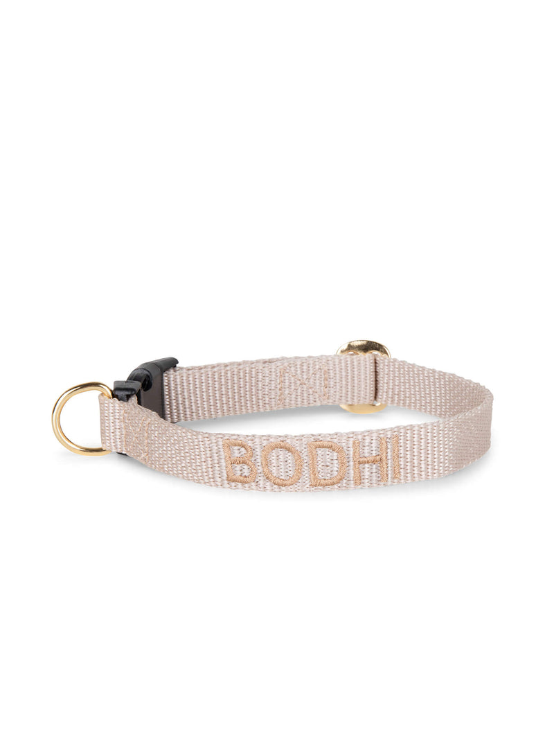 Collar beige para perro