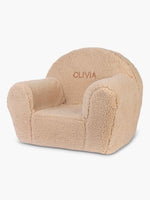 Fauteuil en Peluche Beige