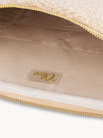 Teddy-Laptop-Tasche in Creme