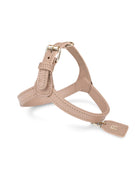 Harnais en cuir beige pour chien