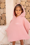 Poncho de tejido hidrófilo Rosa.