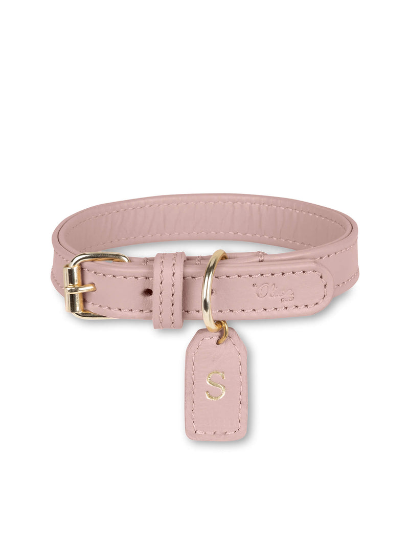 Hondenhalsband Leer Roze