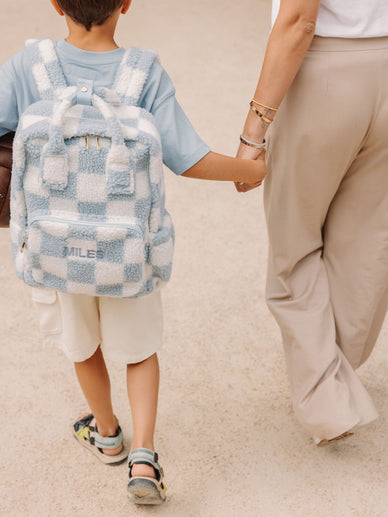 Backpack Maxi Chequered Blue