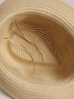 Chapeau de Paille Deluxe Enfants Crème Avec Lanière Beige