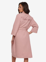 Waffle Robe Powder Pink