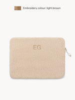 Teddy Laptop Pouch Cream