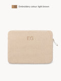 Teddy Laptop Pouch Cream