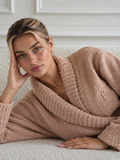 Bathrobe Teddy Beige Long