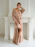 Bathrobe Teddy Beige Long