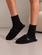 Slipper Teddy Black