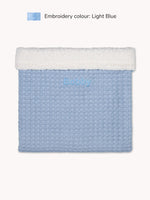 Waffle Teddy Blanket Baby Blue