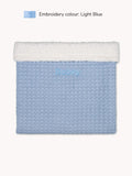 Waffle Teddy Blanket Baby Blue