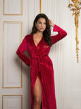 Kimono Velvet Bordeaux Red